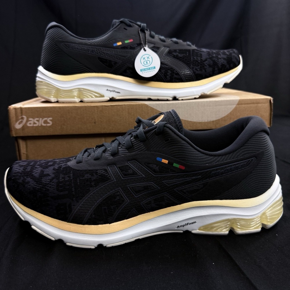 Size 11.5 Asics Men's Gel Pulse 12 Tokyo Edo Era Black Graphite Grey Running
